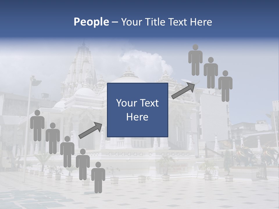 A Large White Building With A Fountain In Front Of It PowerPoint Template