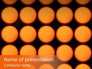 5X5 Orange Grid PowerPoint Template