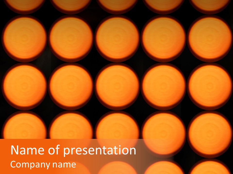 5X5 Orange Grid PowerPoint Template