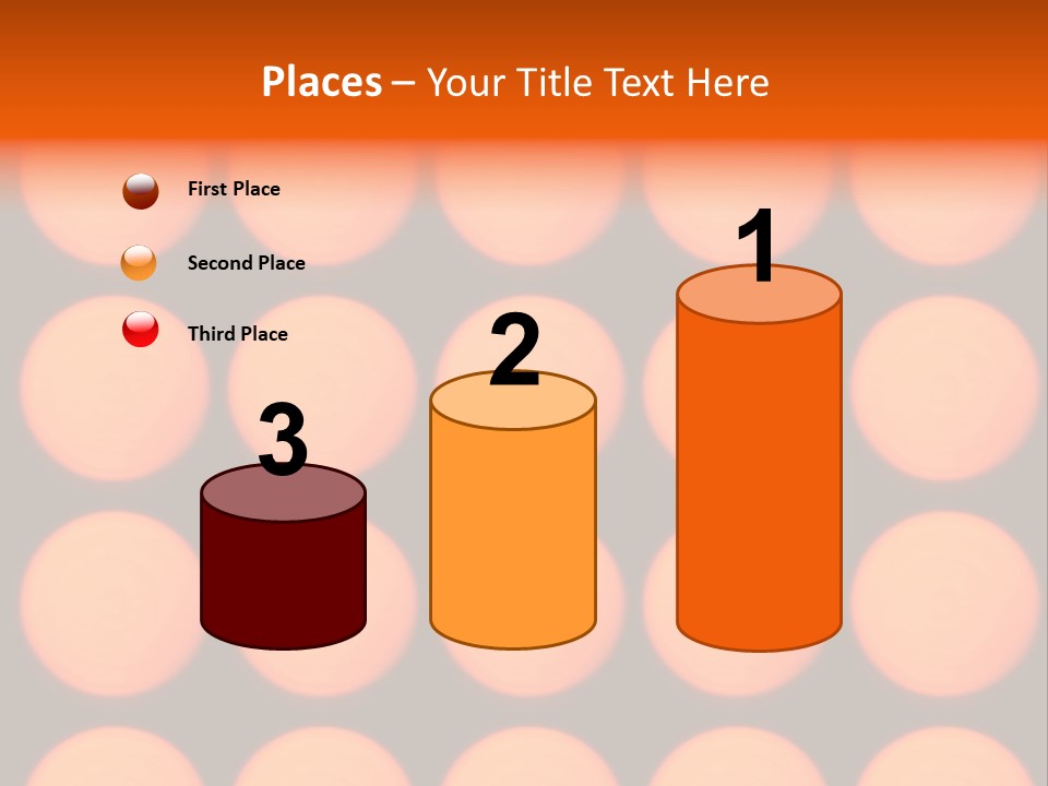 5X5 Orange Grid PowerPoint Template