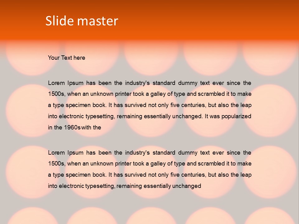 5X5 Orange Grid PowerPoint Template