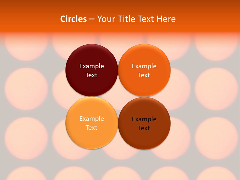 5X5 Orange Grid PowerPoint Template