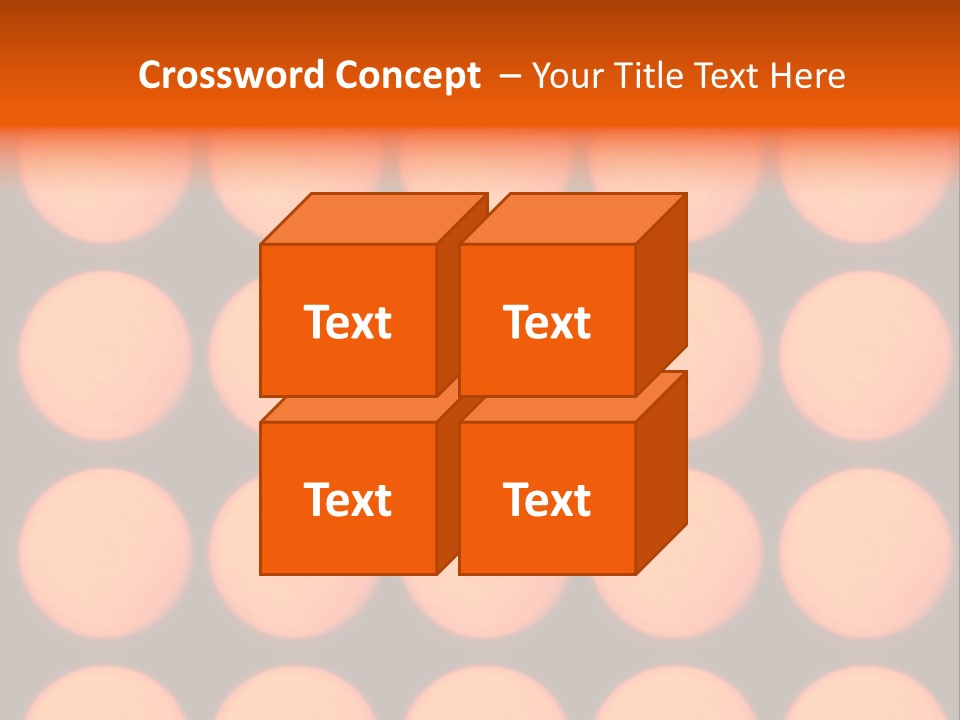 5X5 Orange Grid PowerPoint Template