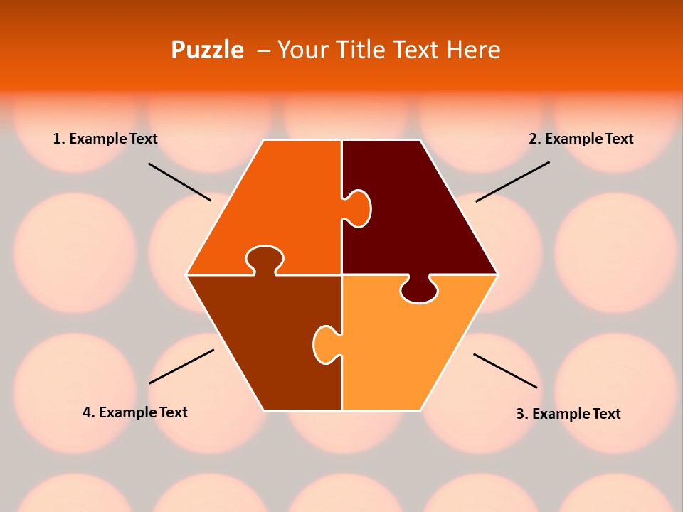 5X5 Orange Grid PowerPoint Template