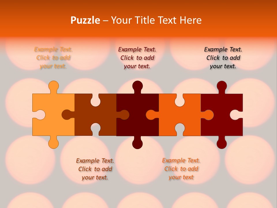 5X5 Orange Grid PowerPoint Template