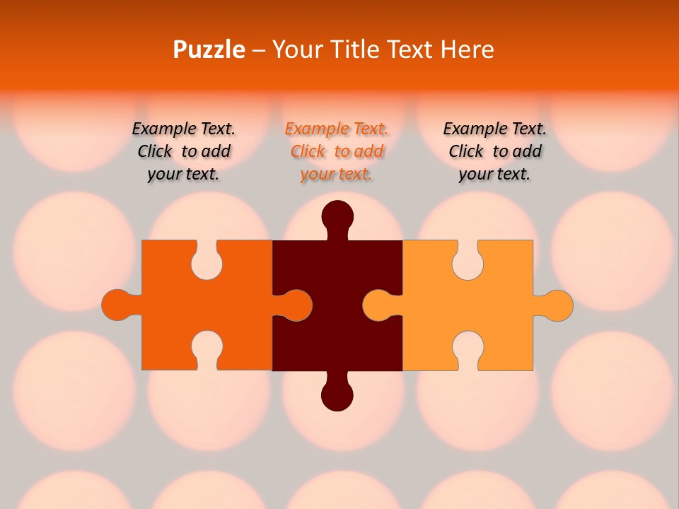 5X5 Orange Grid PowerPoint Template