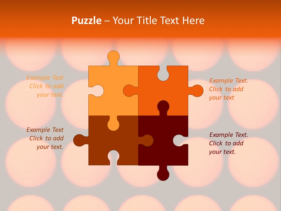 5X5 Orange Grid PowerPoint Template