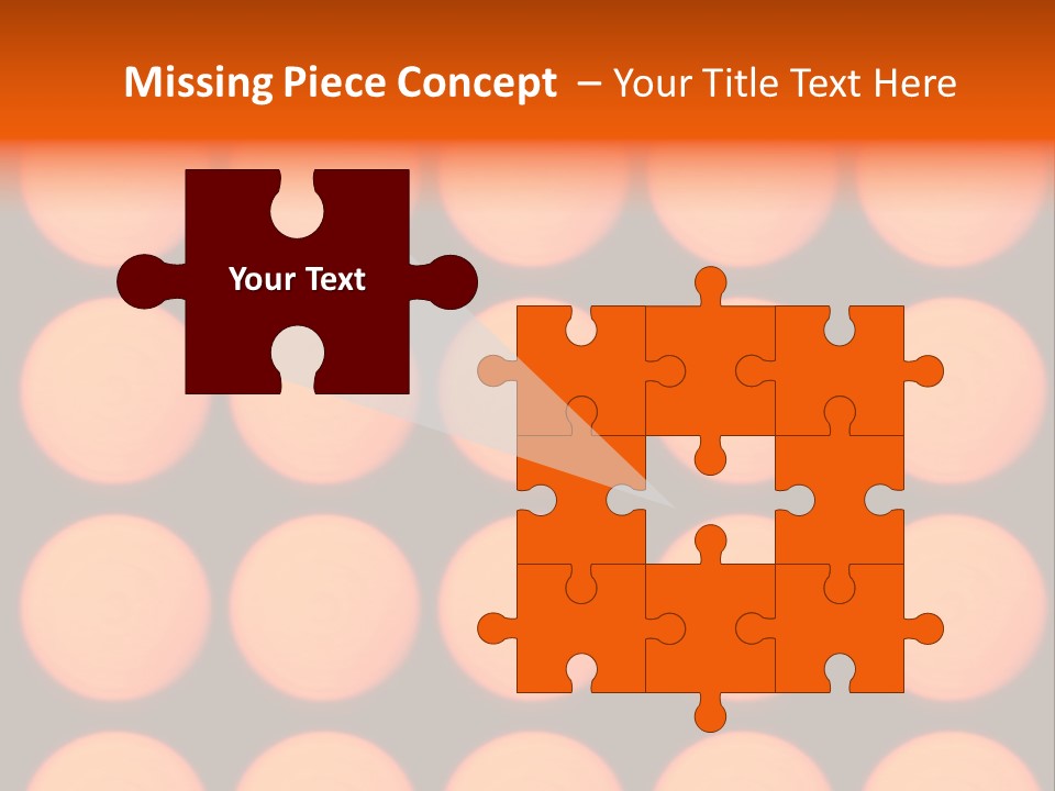 5X5 Orange Grid PowerPoint Template