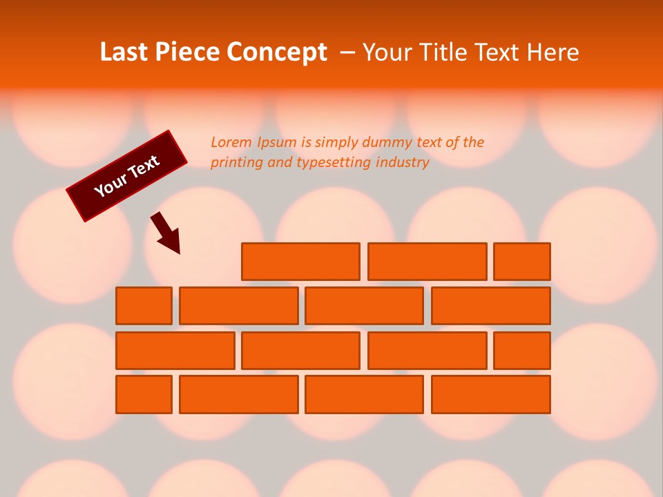 5X5 Orange Grid PowerPoint Template