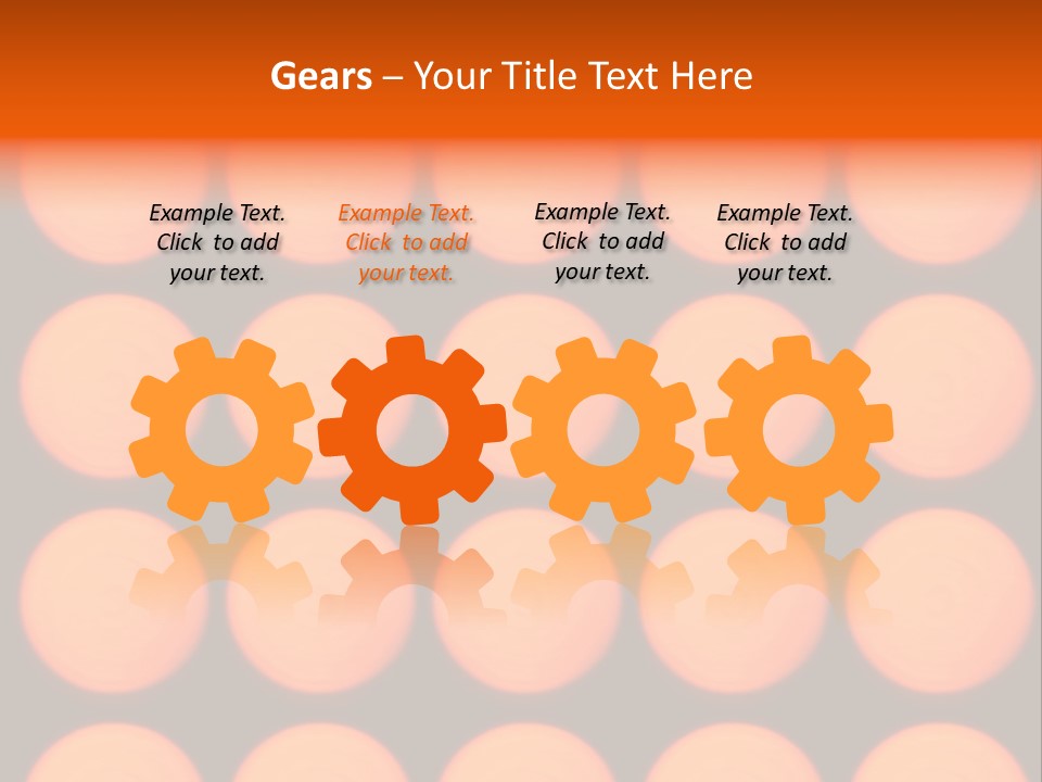 5X5 Orange Grid PowerPoint Template