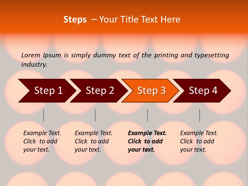 5X5 Orange Grid PowerPoint Template
