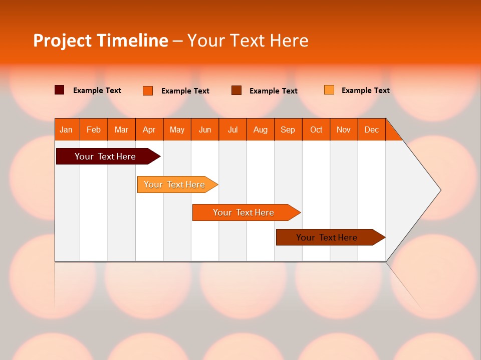 5X5 Orange Grid PowerPoint Template