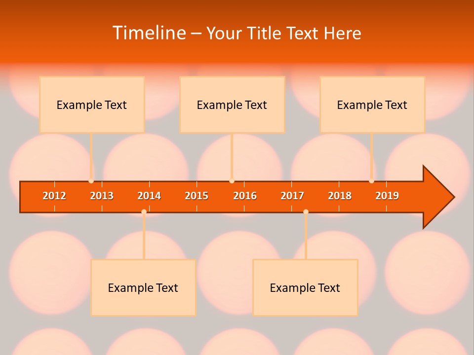 5X5 Orange Grid PowerPoint Template