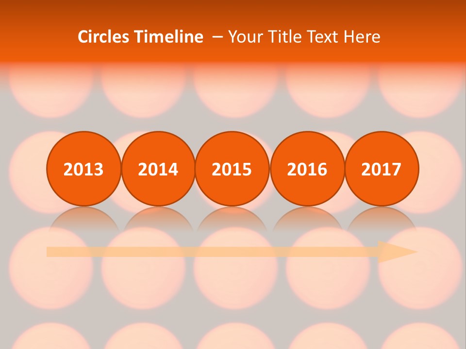 5X5 Orange Grid PowerPoint Template
