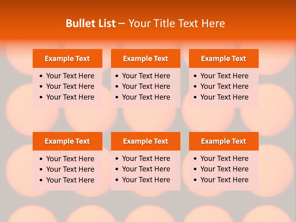 5X5 Orange Grid PowerPoint Template