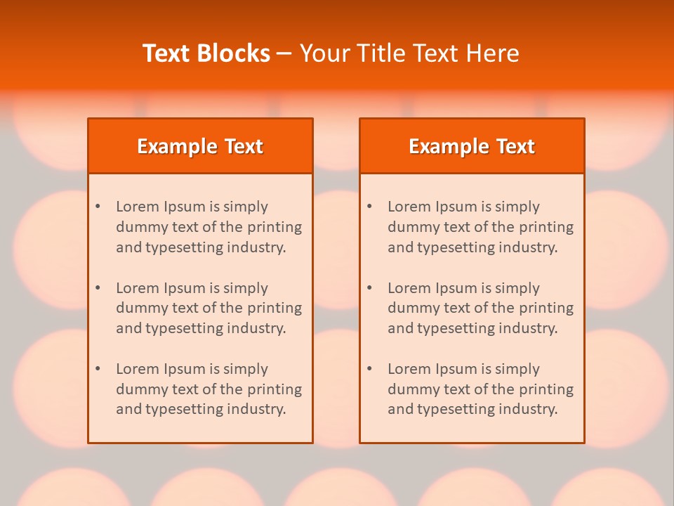 5X5 Orange Grid PowerPoint Template