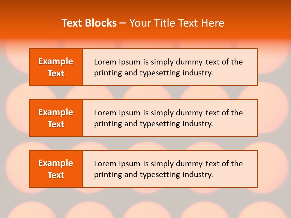 5X5 Orange Grid PowerPoint Template