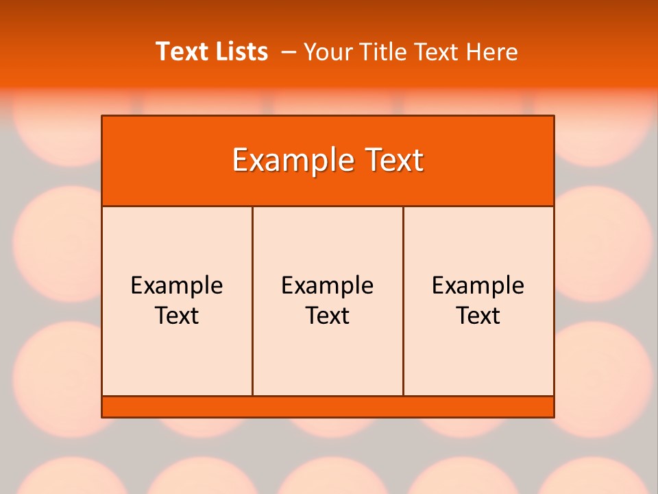 5X5 Orange Grid PowerPoint Template