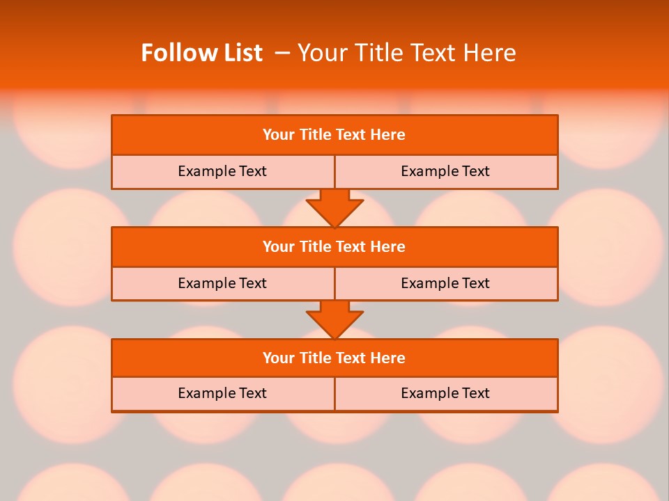 5X5 Orange Grid PowerPoint Template