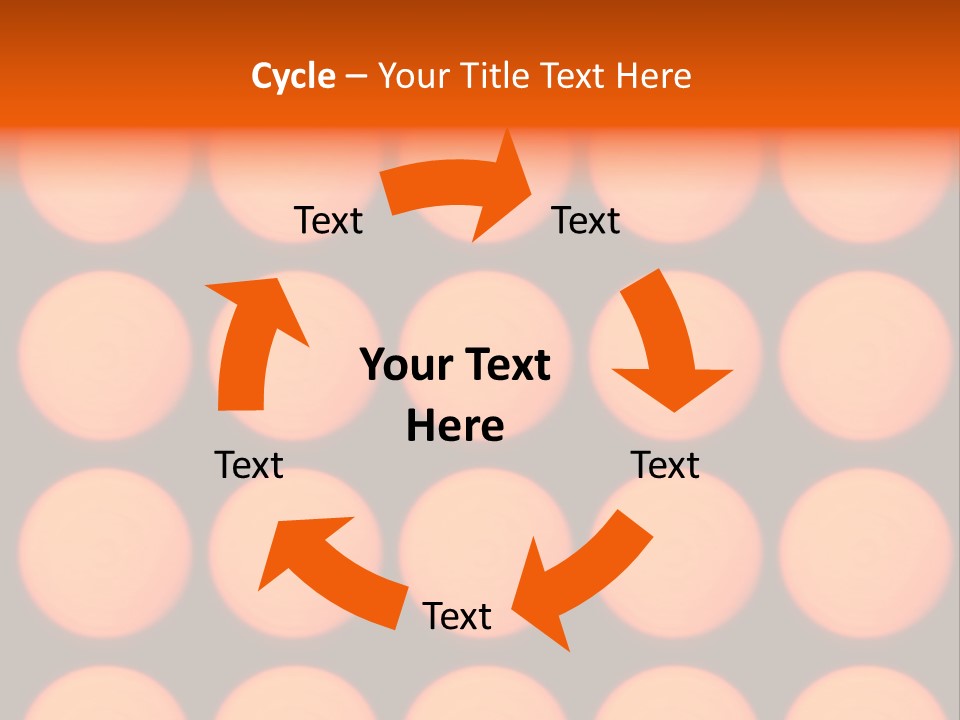 5X5 Orange Grid PowerPoint Template