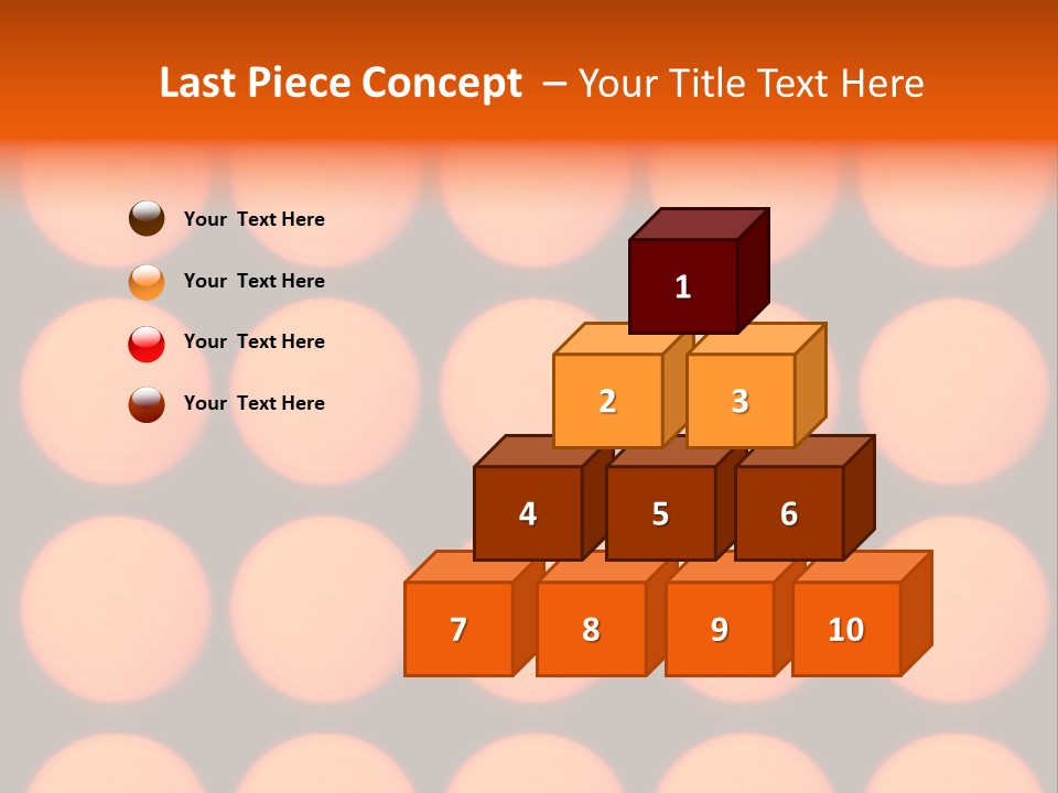 5X5 Orange Grid PowerPoint Template