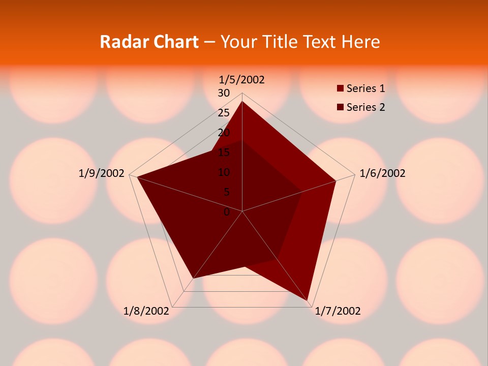 5X5 Orange Grid PowerPoint Template