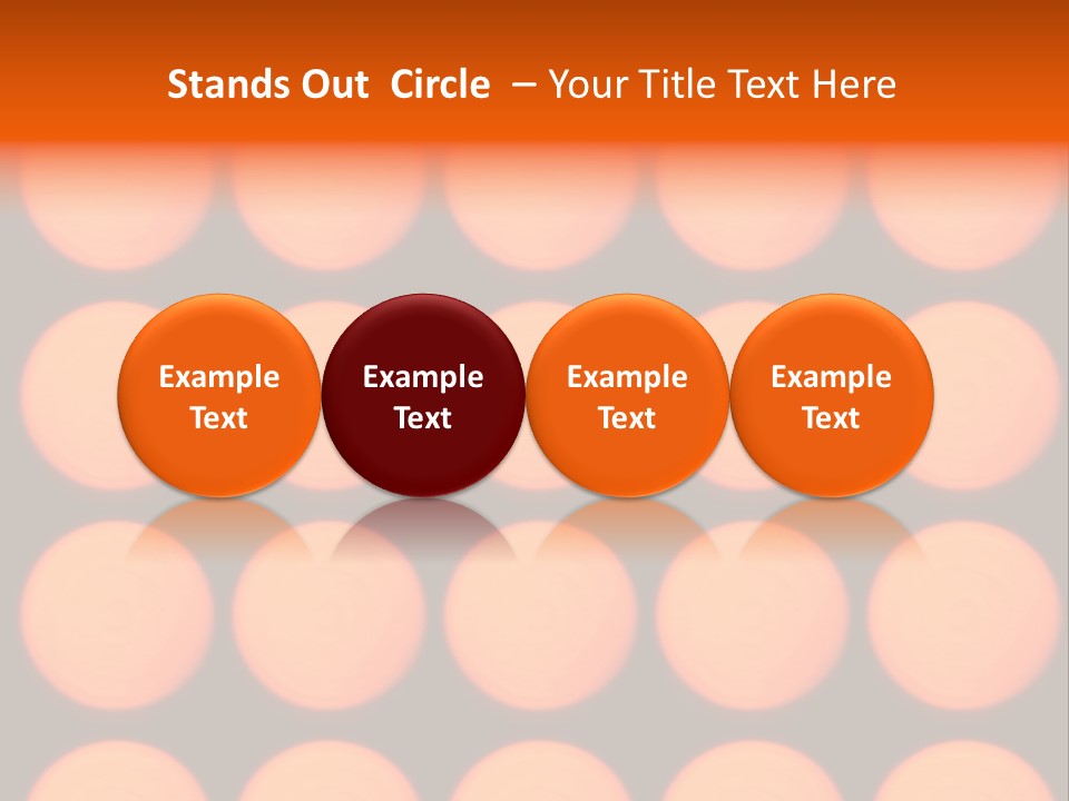 5X5 Orange Grid PowerPoint Template