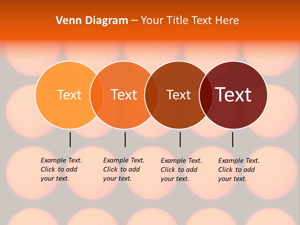 5X5 Orange Grid PowerPoint Template