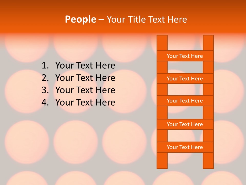 5X5 Orange Grid PowerPoint Template