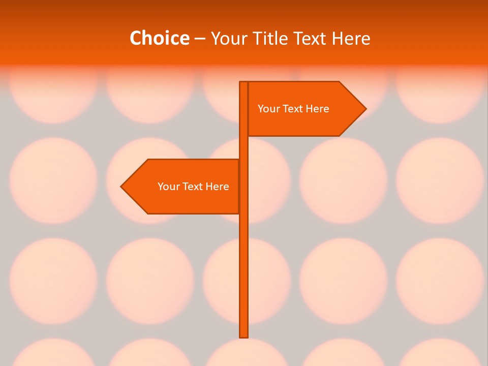 5X5 Orange Grid PowerPoint Template