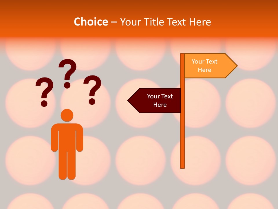 5X5 Orange Grid PowerPoint Template