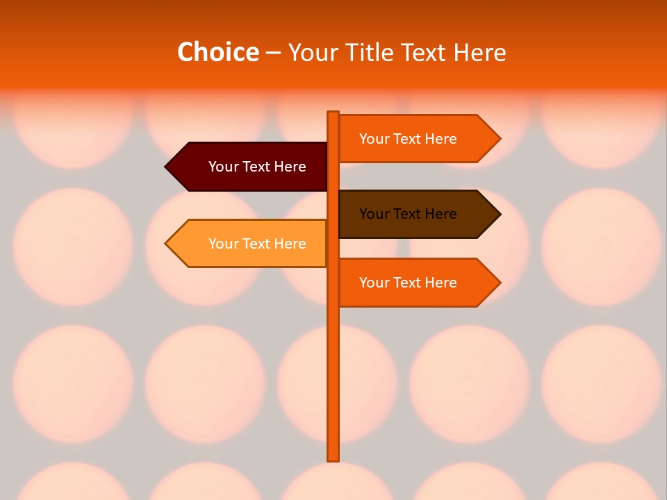 5X5 Orange Grid PowerPoint Template
