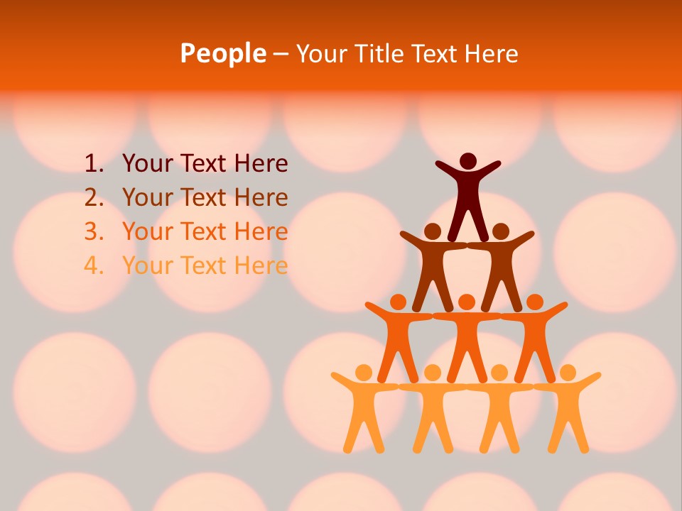 5X5 Orange Grid PowerPoint Template