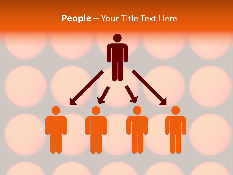 5X5 Orange Grid PowerPoint Template