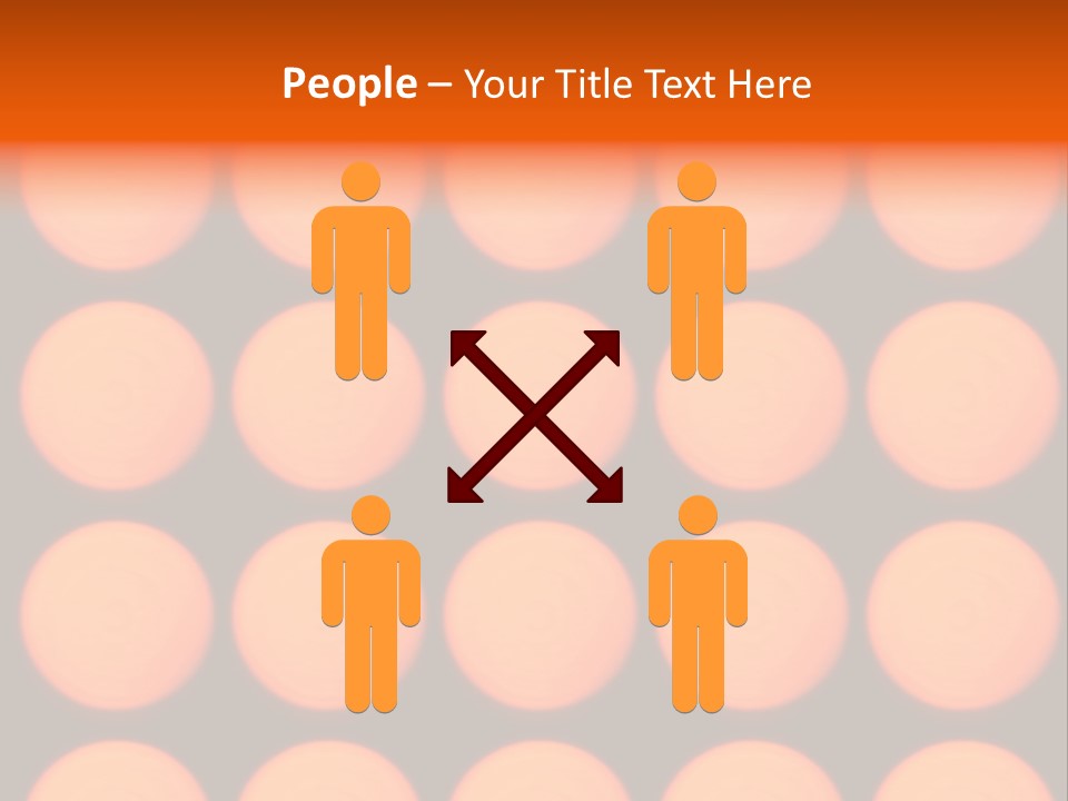 5X5 Orange Grid PowerPoint Template