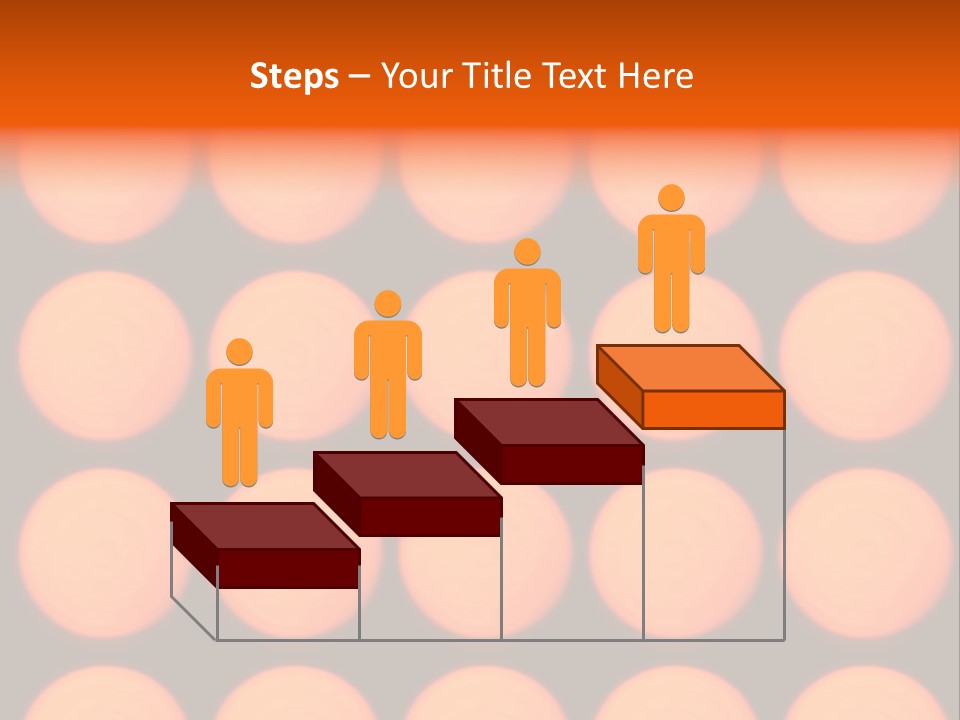 5X5 Orange Grid PowerPoint Template