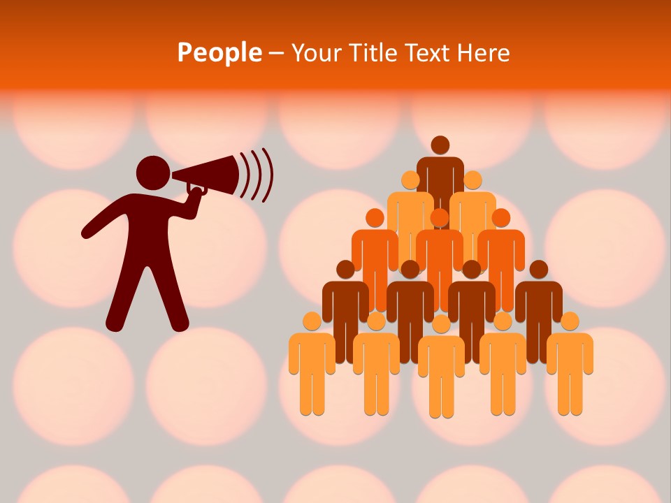 5X5 Orange Grid PowerPoint Template