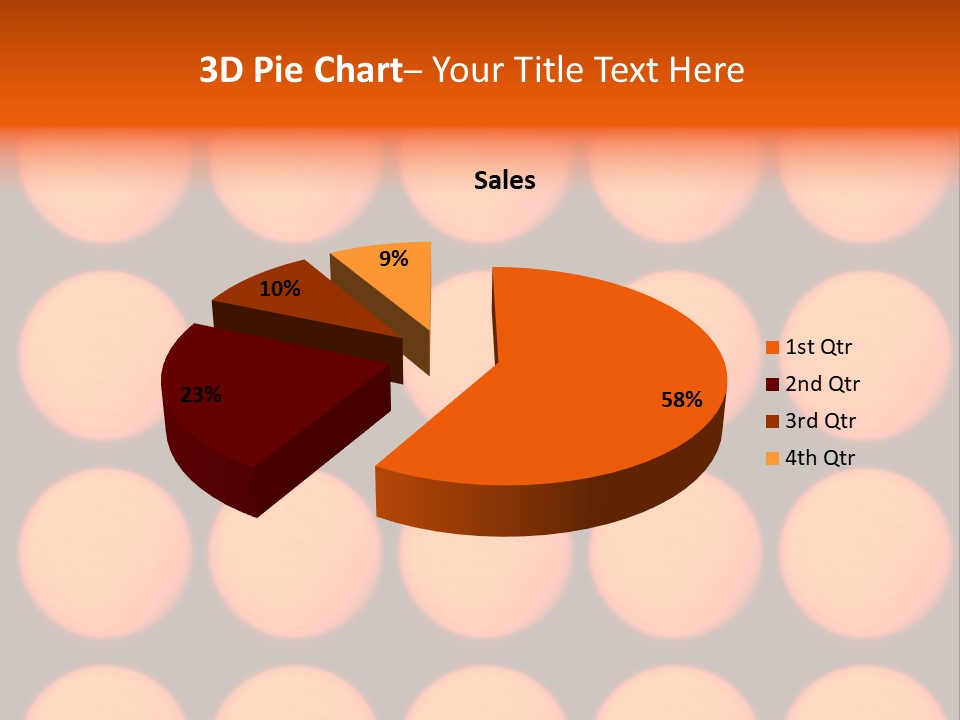 5X5 Orange Grid PowerPoint Template