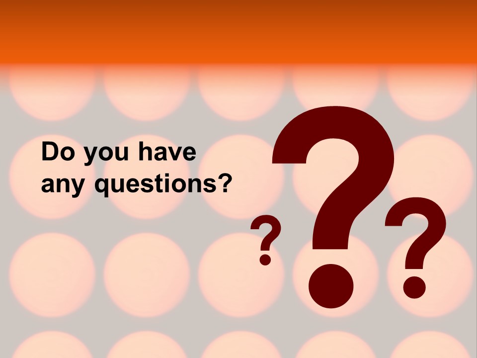 5X5 Orange Grid PowerPoint Template