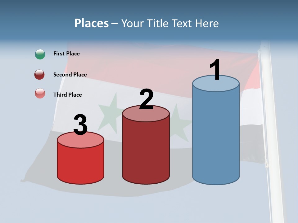 The Flag Of The Country Of Jordan Is Flying In The Sky PowerPoint Template