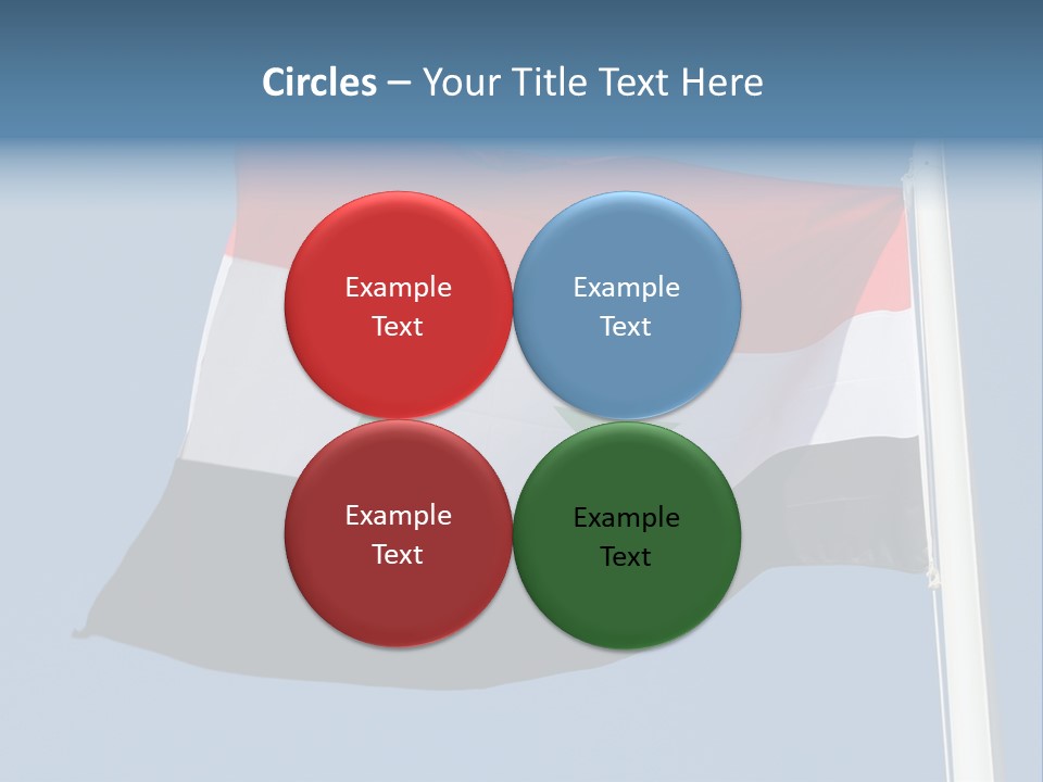 The Flag Of The Country Of Jordan Is Flying In The Sky PowerPoint Template