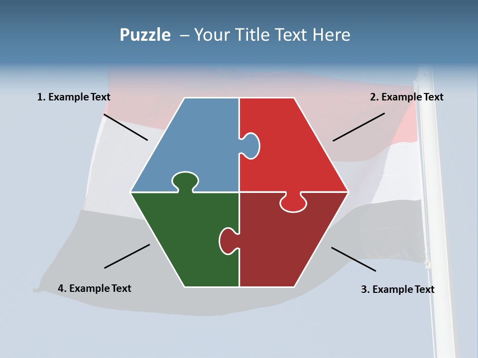 The Flag Of The Country Of Jordan Is Flying In The Sky PowerPoint Template