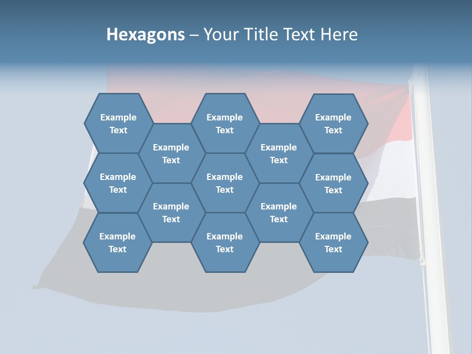 The Flag Of The Country Of Jordan Is Flying In The Sky PowerPoint Template