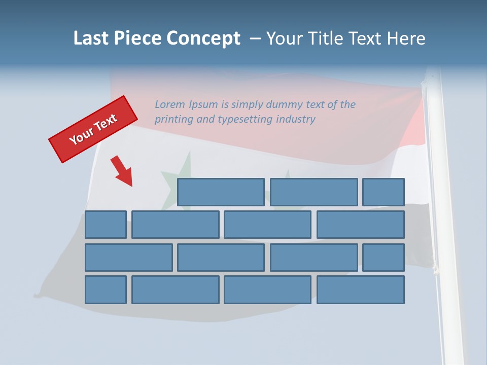 The Flag Of The Country Of Jordan Is Flying In The Sky PowerPoint Template