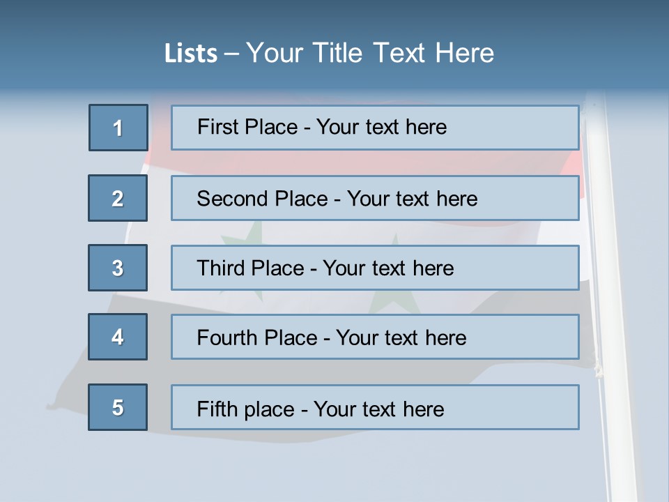 The Flag Of The Country Of Jordan Is Flying In The Sky PowerPoint Template