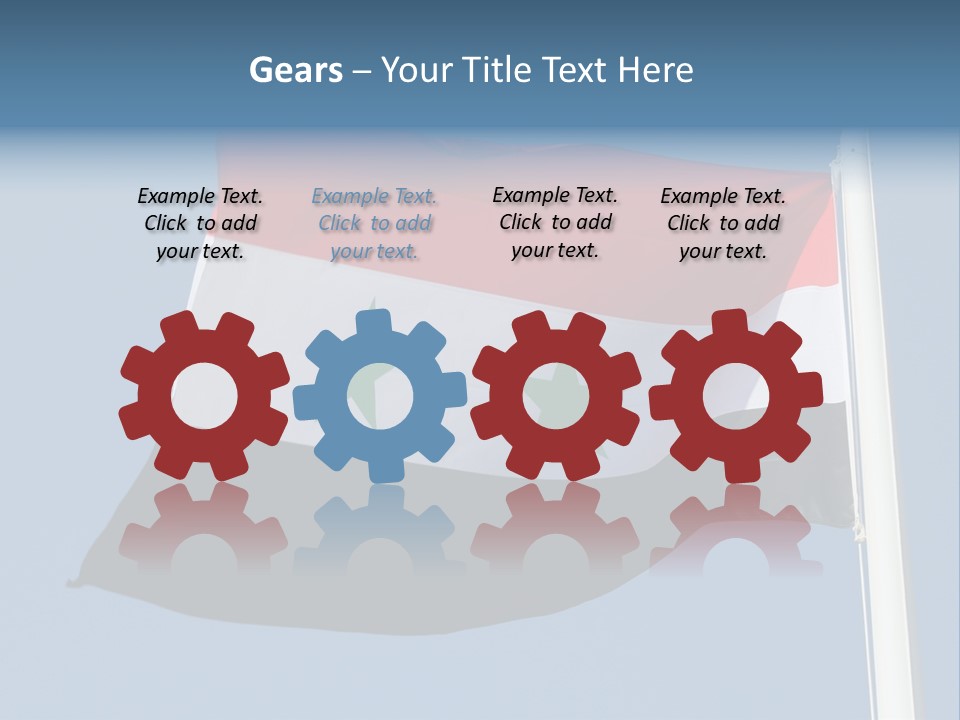 The Flag Of The Country Of Jordan Is Flying In The Sky PowerPoint Template