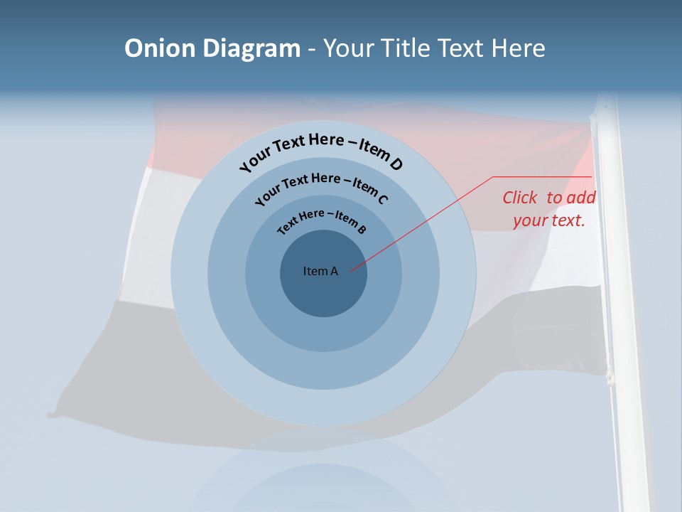 The Flag Of The Country Of Jordan Is Flying In The Sky PowerPoint Template
