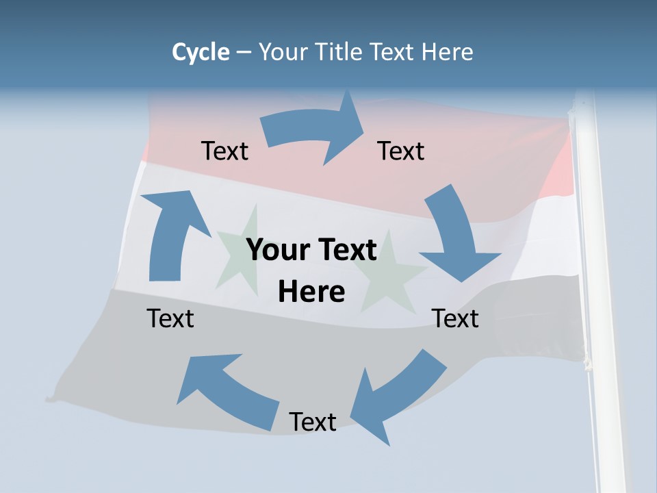 The Flag Of The Country Of Jordan Is Flying In The Sky PowerPoint Template