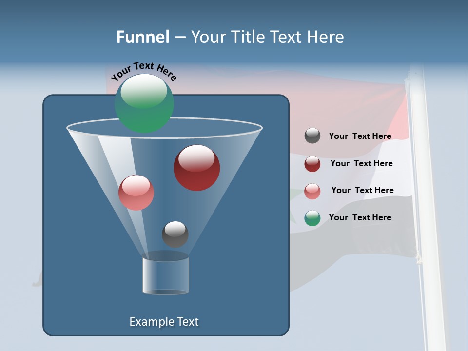 The Flag Of The Country Of Jordan Is Flying In The Sky PowerPoint Template