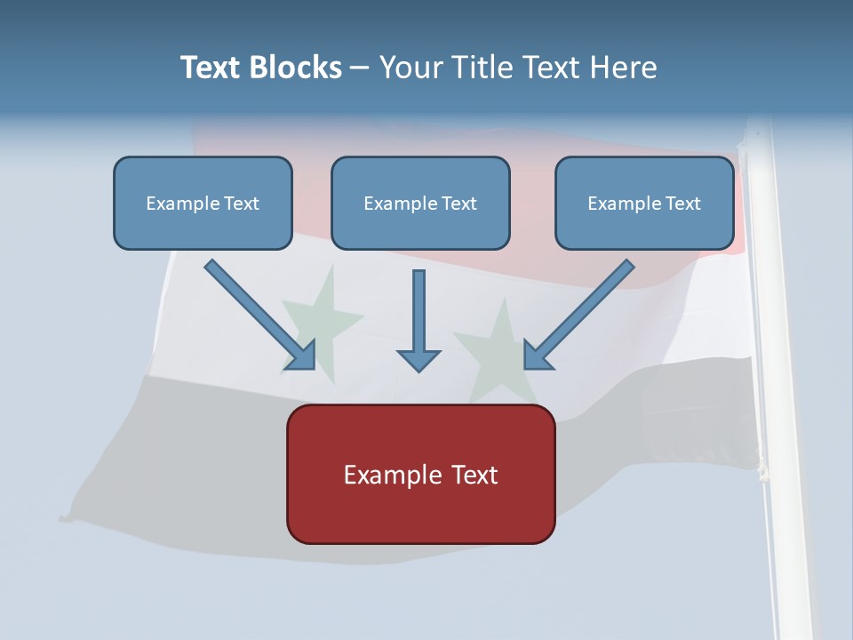 The Flag Of The Country Of Jordan Is Flying In The Sky PowerPoint Template